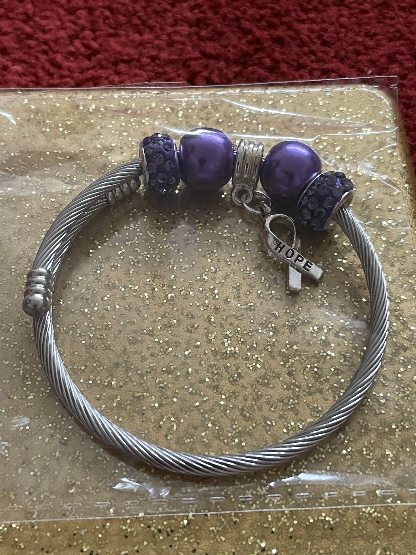 Purple Awareness Snake Bracelets