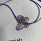 Purple Ribbon Awareness  Ribbons & Butterflies on Waxed Cord Necklaces