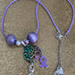 Purple Ribbon Awareness  Ribbons & Butterflies on Waxed Cord Necklaces