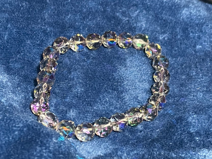 Smoky Purple AB Coated Crystal Glass Bracelet