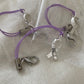 Non-Specific Purple Awareness Ribbon Lanyards with Split Ring or Clasp