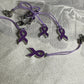 Non-Specific Purple Awareness Ribbon Lanyards with Split Ring or Clasp