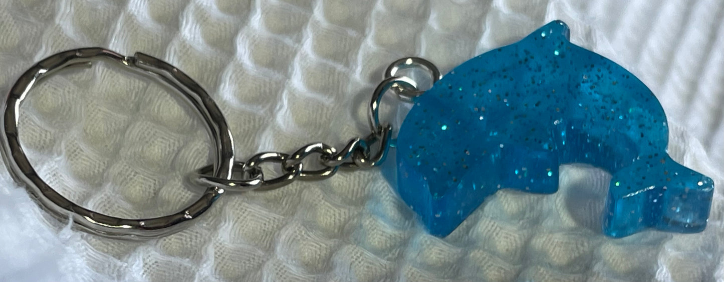 Acrylic Dolphin Keyring