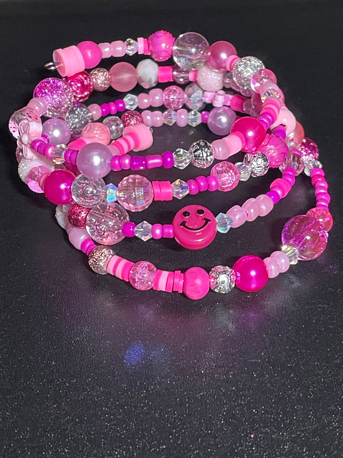 Hot Pink Memory Wire Bangle