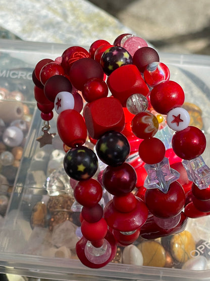 Red Memory Wire Bangle