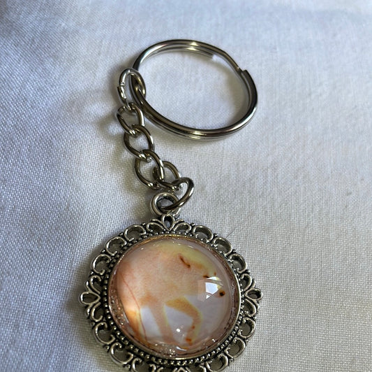 Wolf Cabochon Key ring