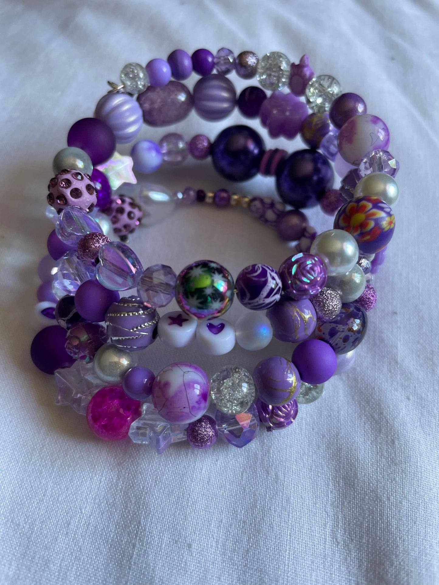 Purple Memory Wire Bangle