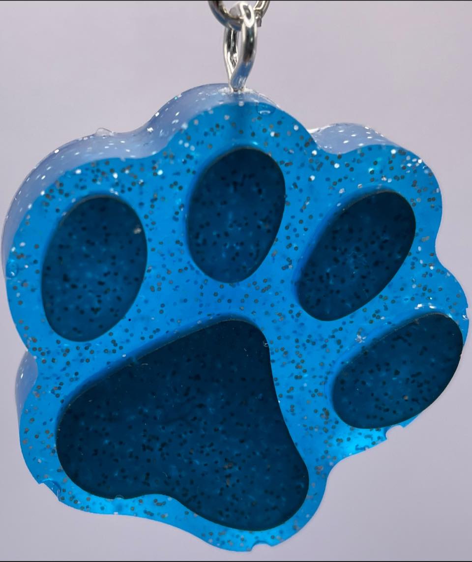 Acrylic Pet Paw & Bone Key Ring & Dashboard Ticket Holders