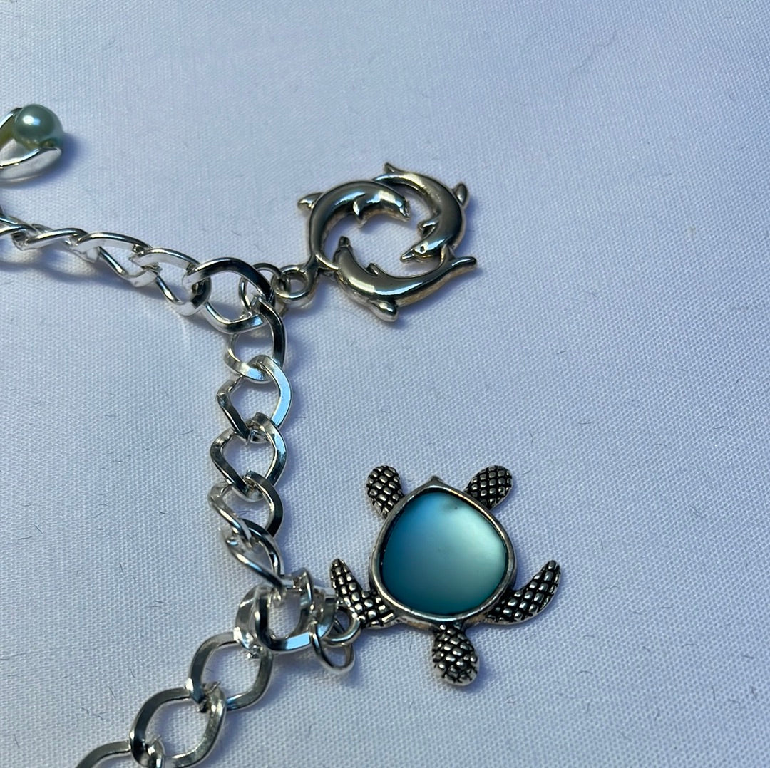 Small Silver Plated Charm Bracelet