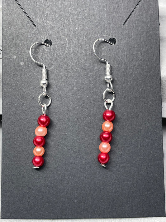 Imitation pearl and Silver Plated Earrings