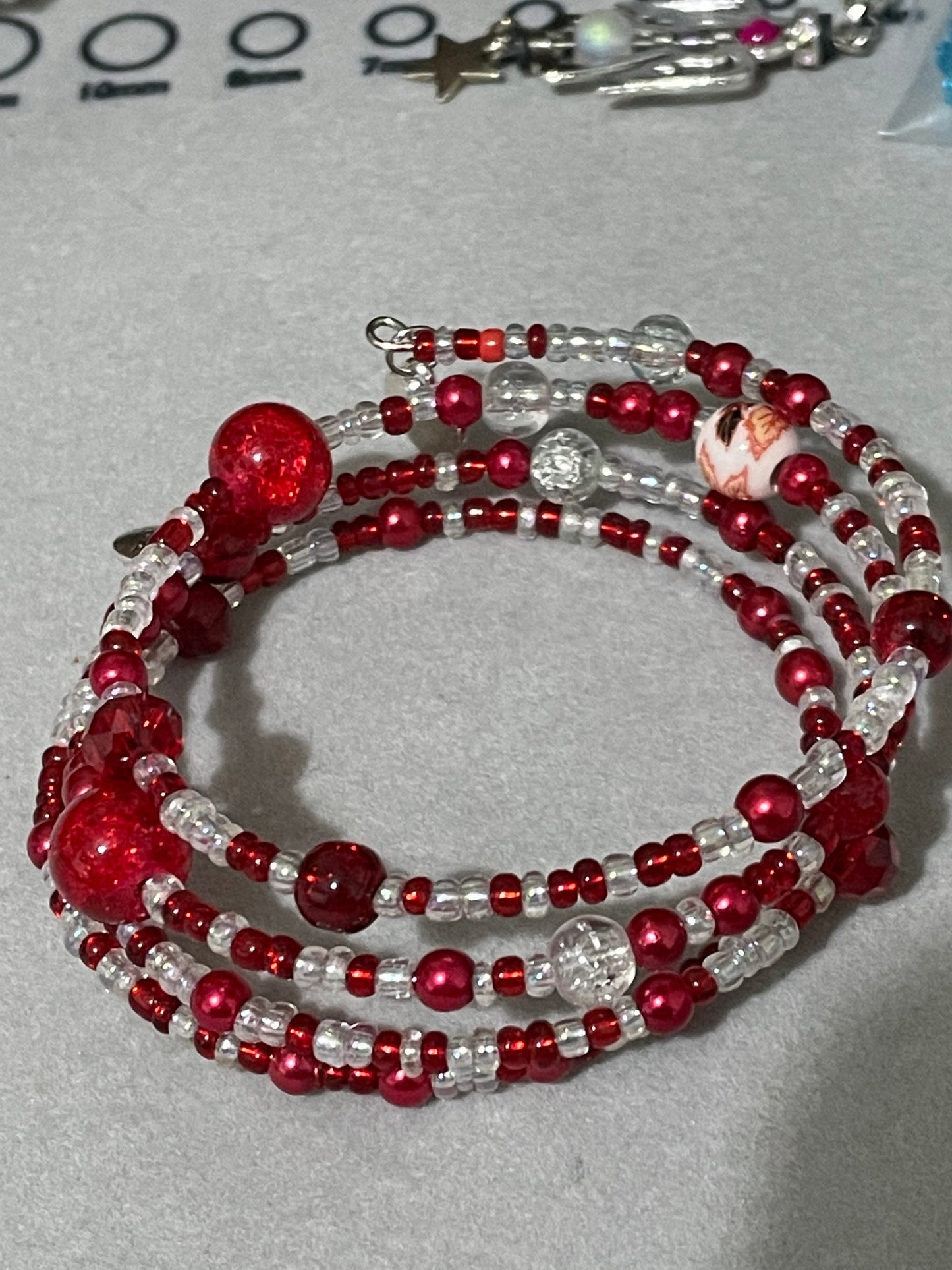 Red Memory Wire Bangle