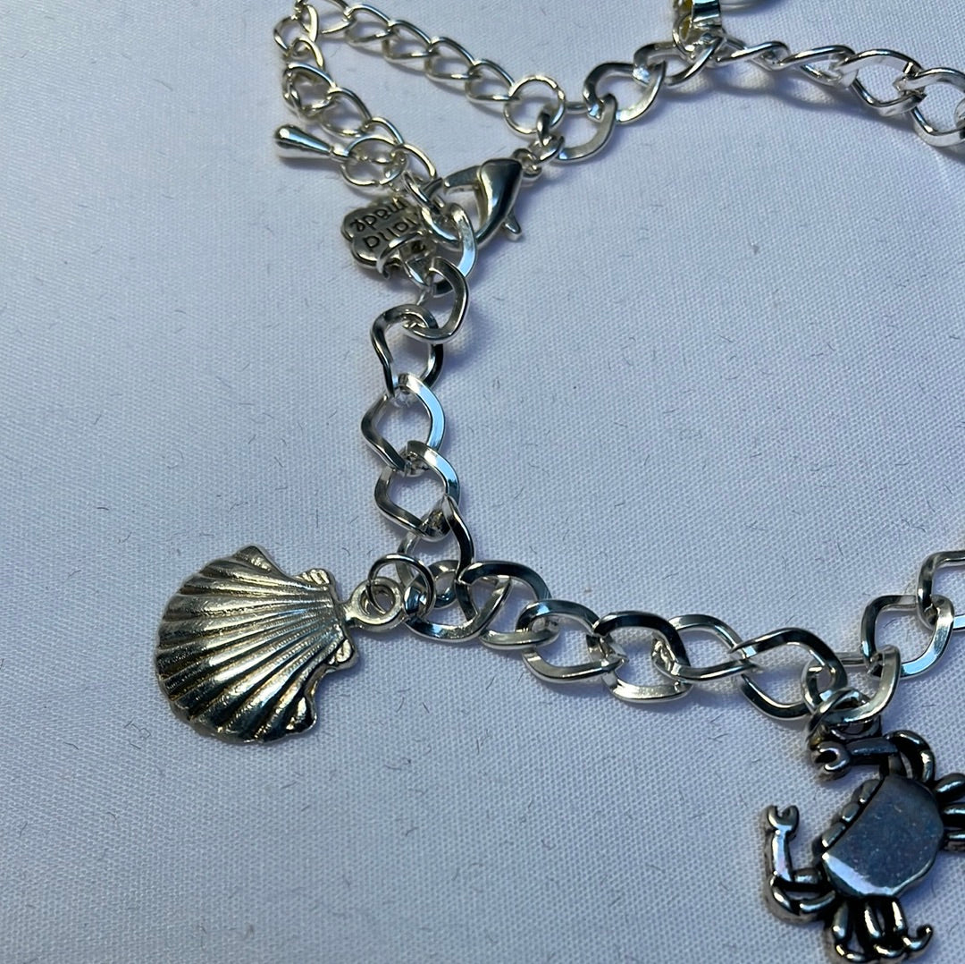 Small Silver Plated Charm Bracelet