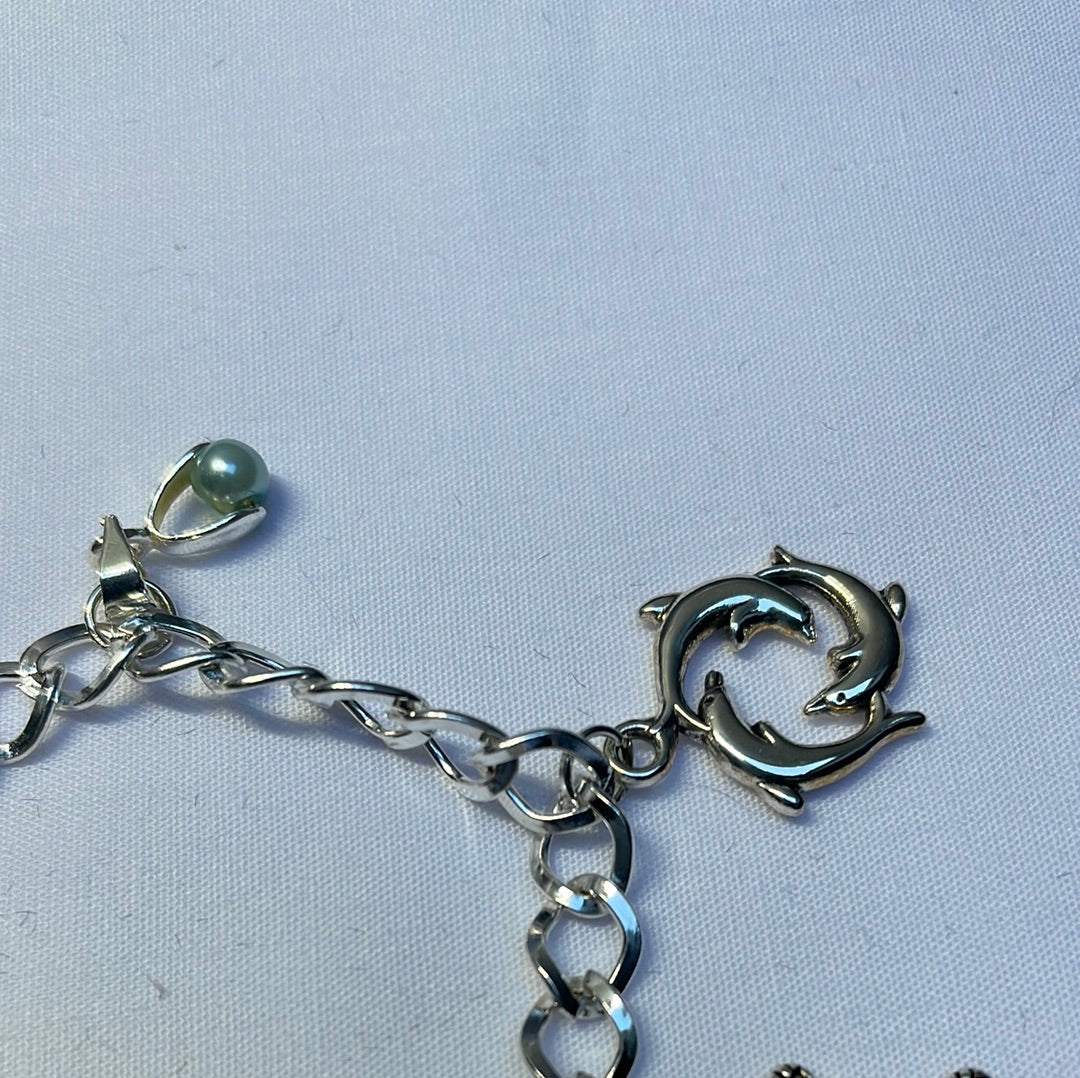 Small Silver Plated Charm Bracelet