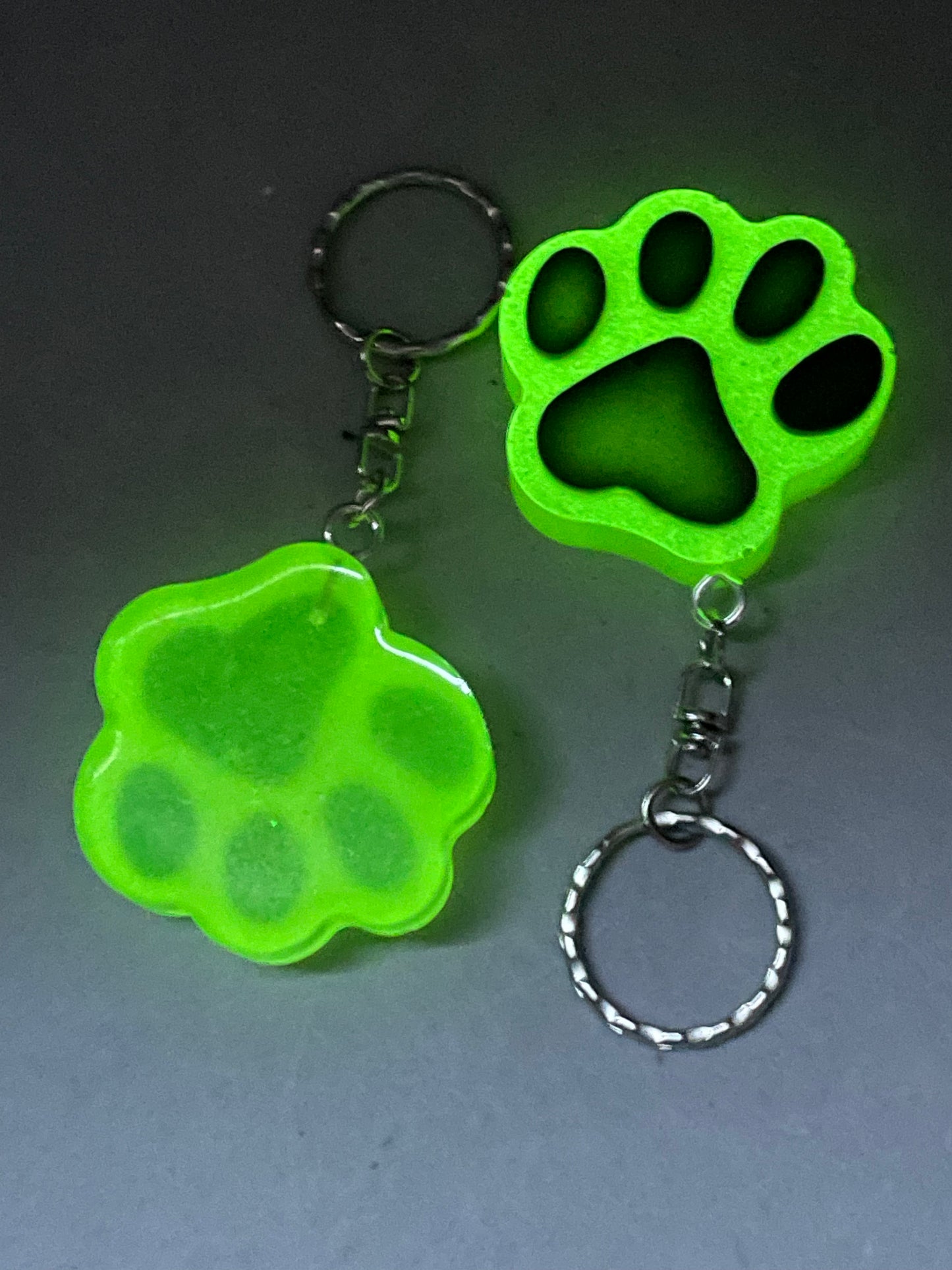 Acrylic Pet Paw & Bone Key Ring & Dashboard Ticket Holders