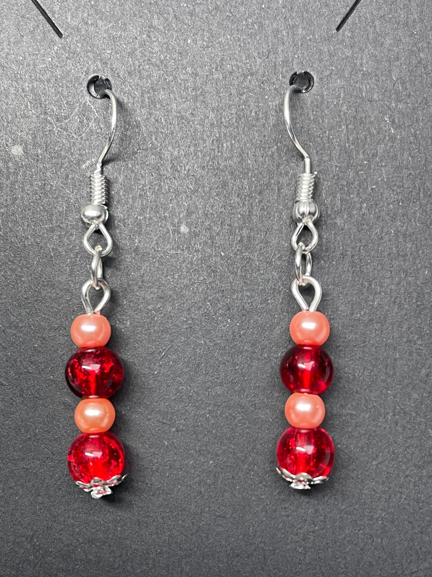 Glass and Silver Plated Earrings