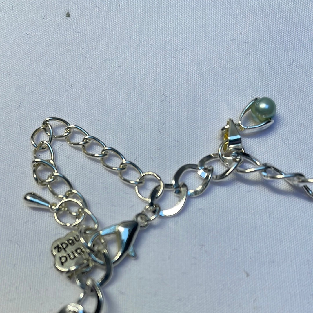 Small Silver Plated Charm Bracelet