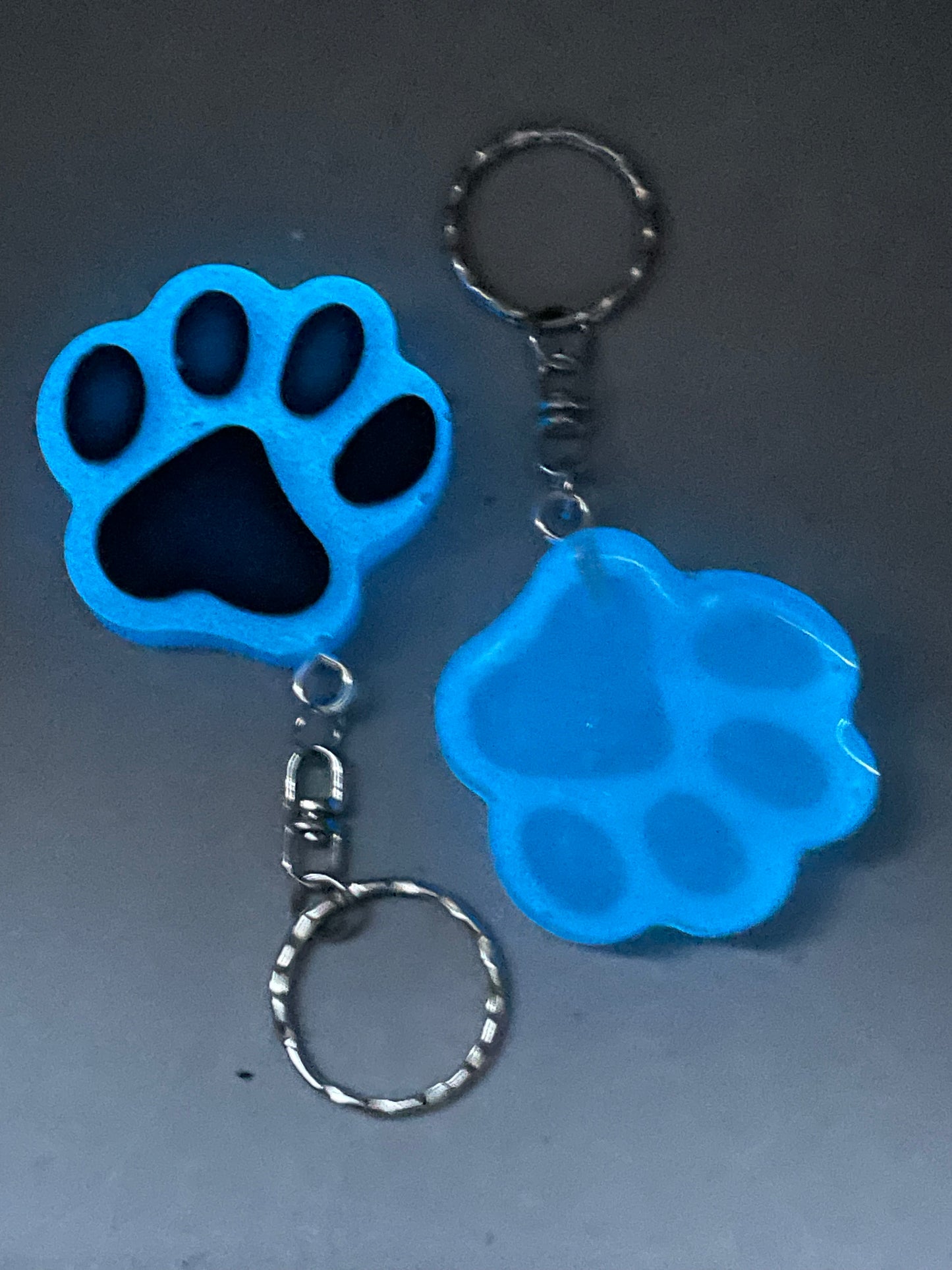 Acrylic Pet Paw & Bone Key Ring & Dashboard Ticket Holders