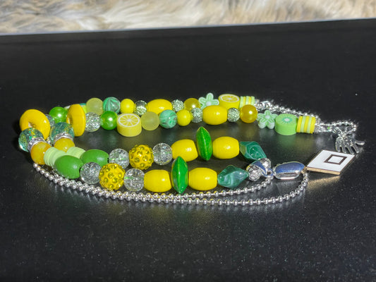 Lemon & Lime with Rhombus Pendant