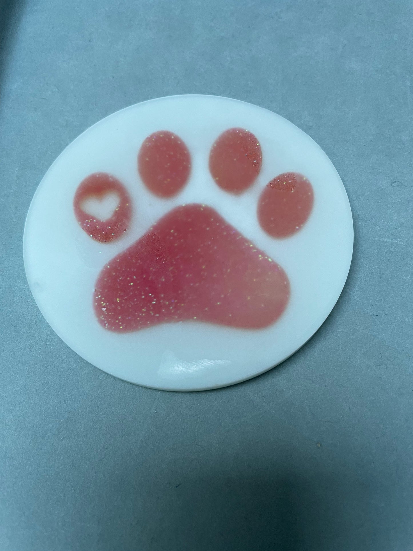 Individual Acrylic Paw Print Coasters