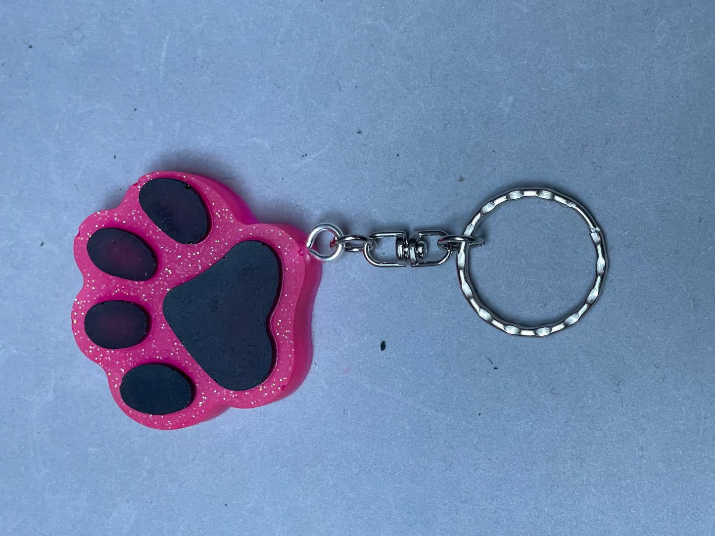 Acrylic Pet Paw & Bone Key Ring & Dashboard Ticket Holders