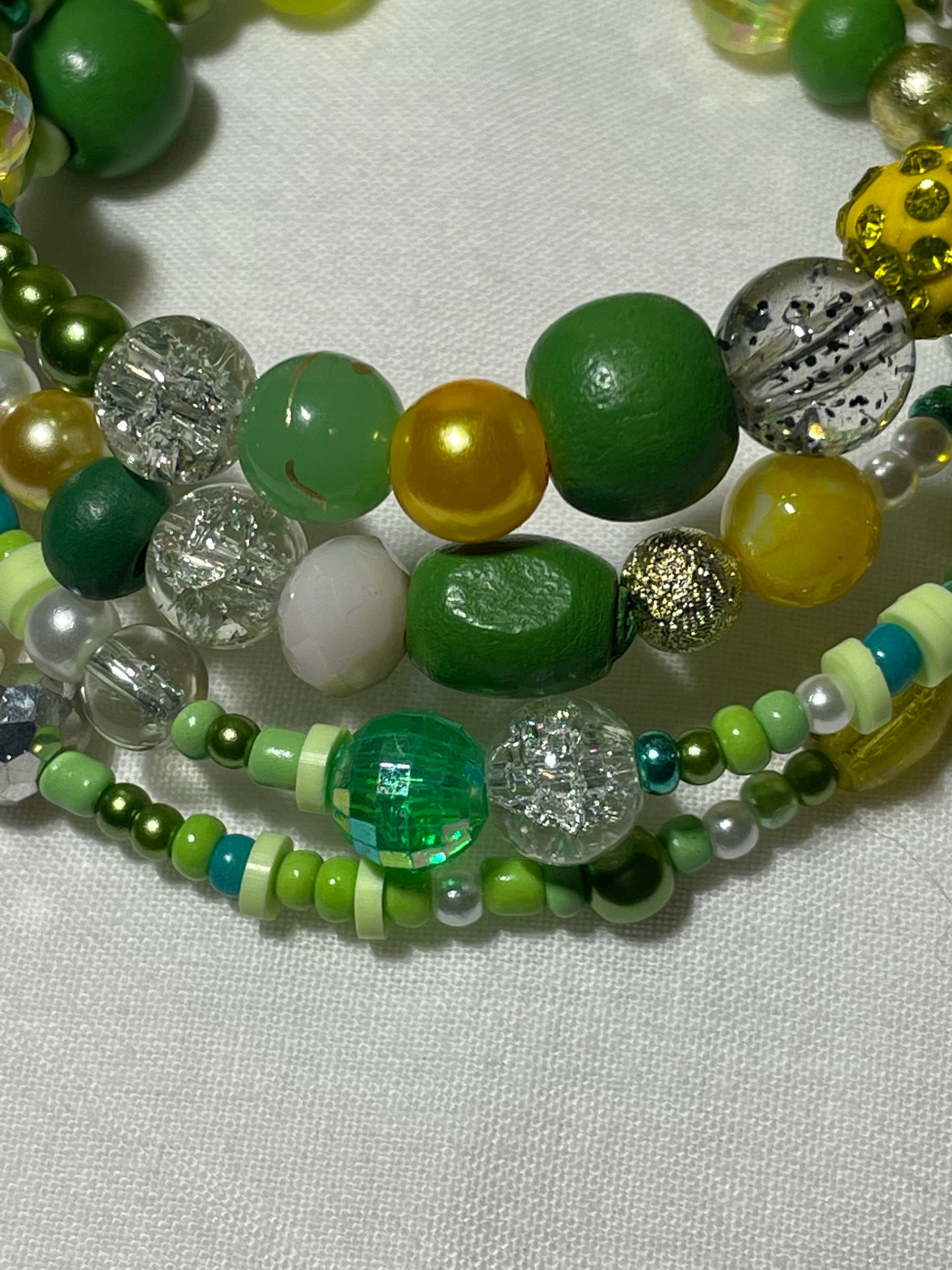 Lemon & Lime Memory Wire Bracelets