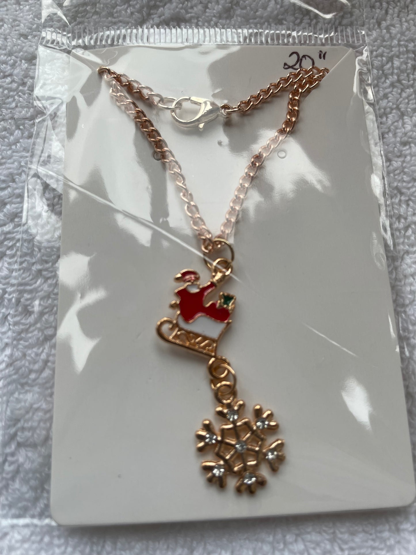 20” Rose Gold Plated Christmas Necklace