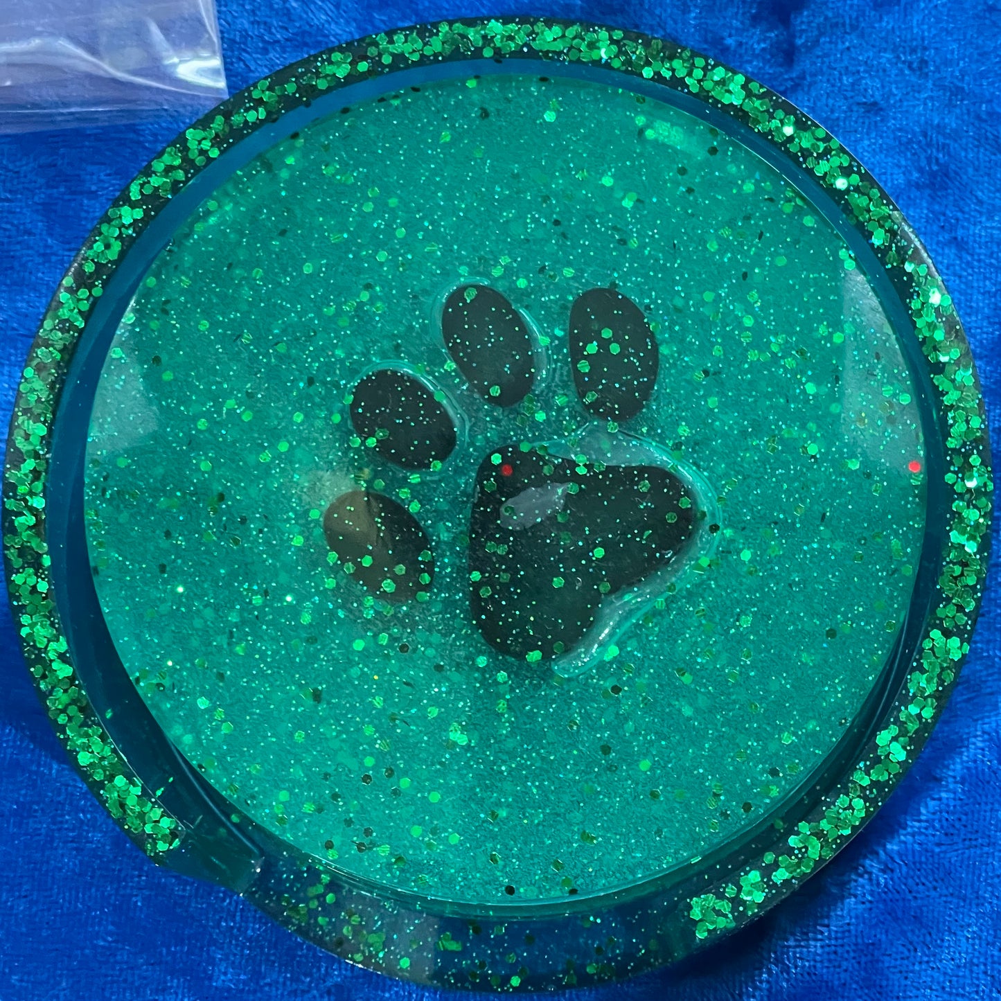 Paw Prints Green Coaster Set