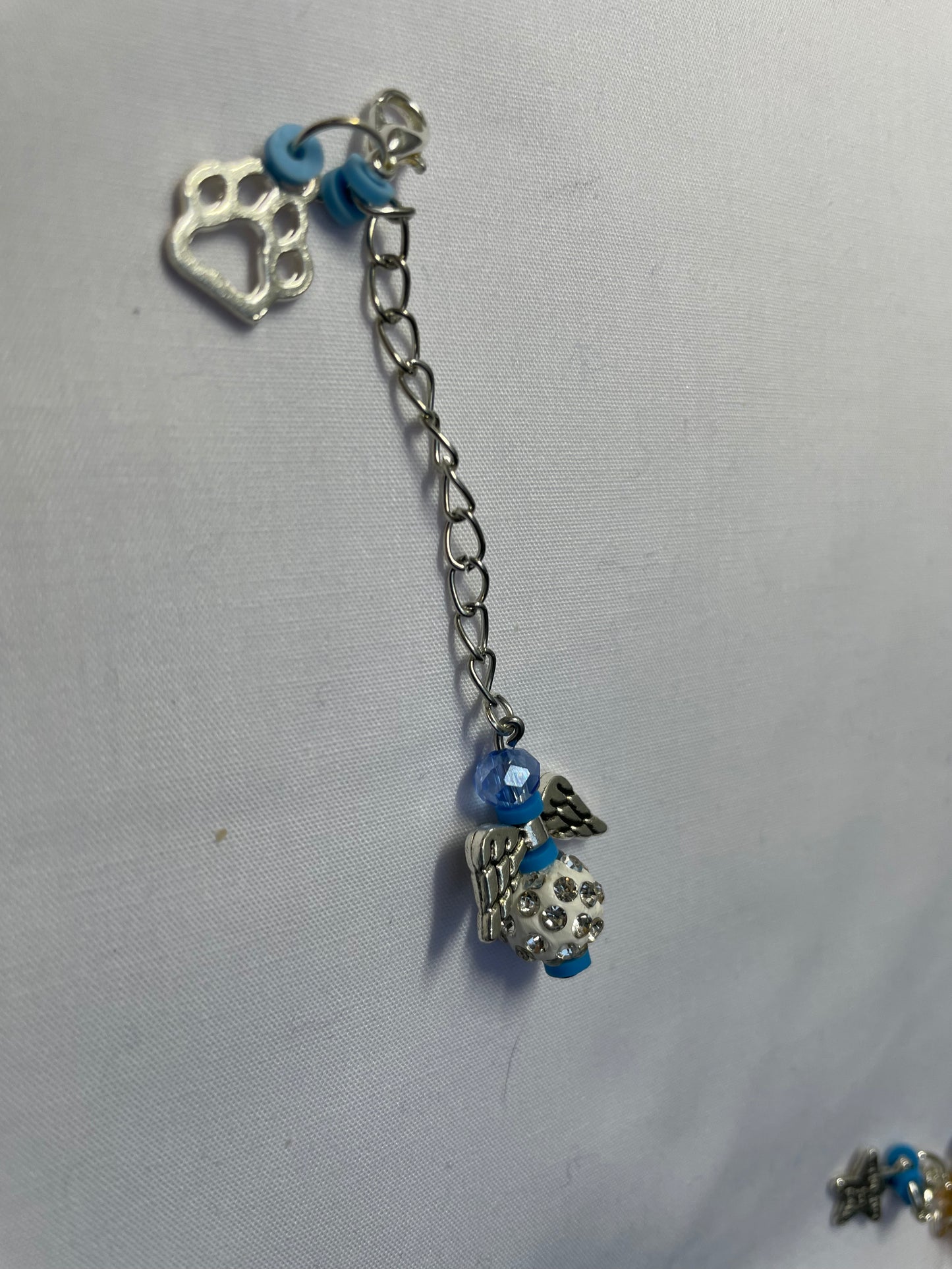 Blue & White Angel Charm