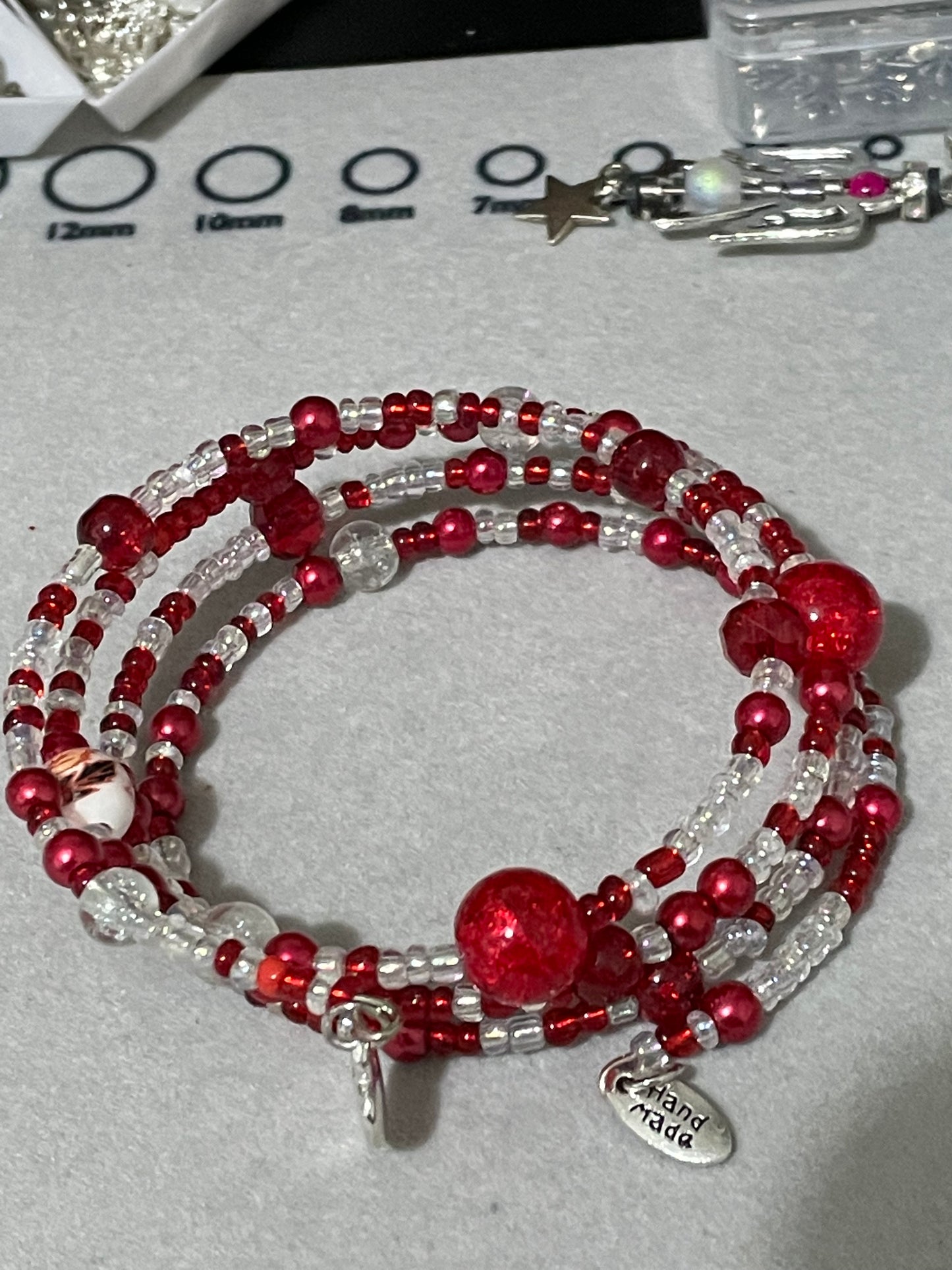 Red Memory Wire Bangle