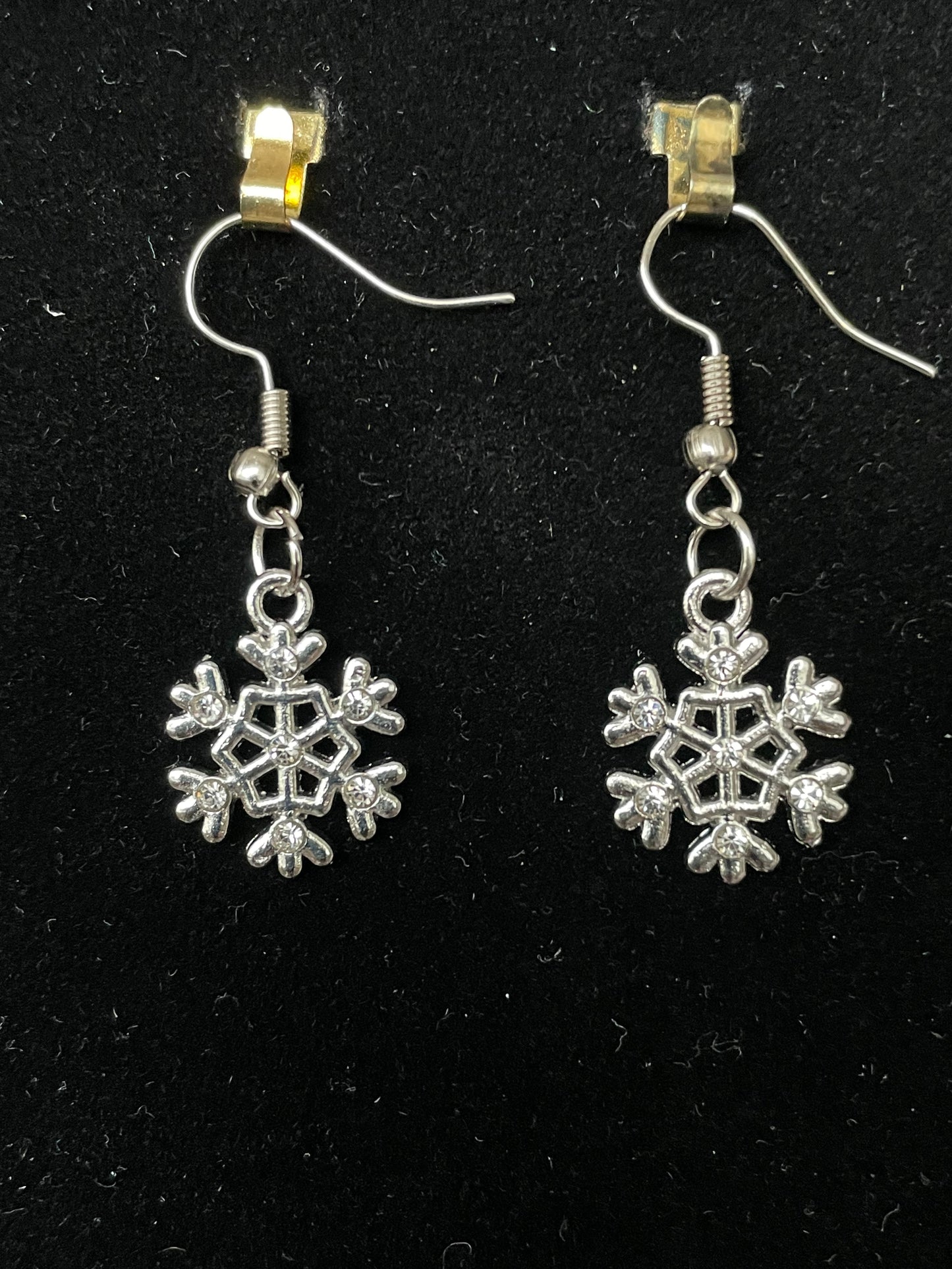 Christmas Antique Silver Coloured Earrings