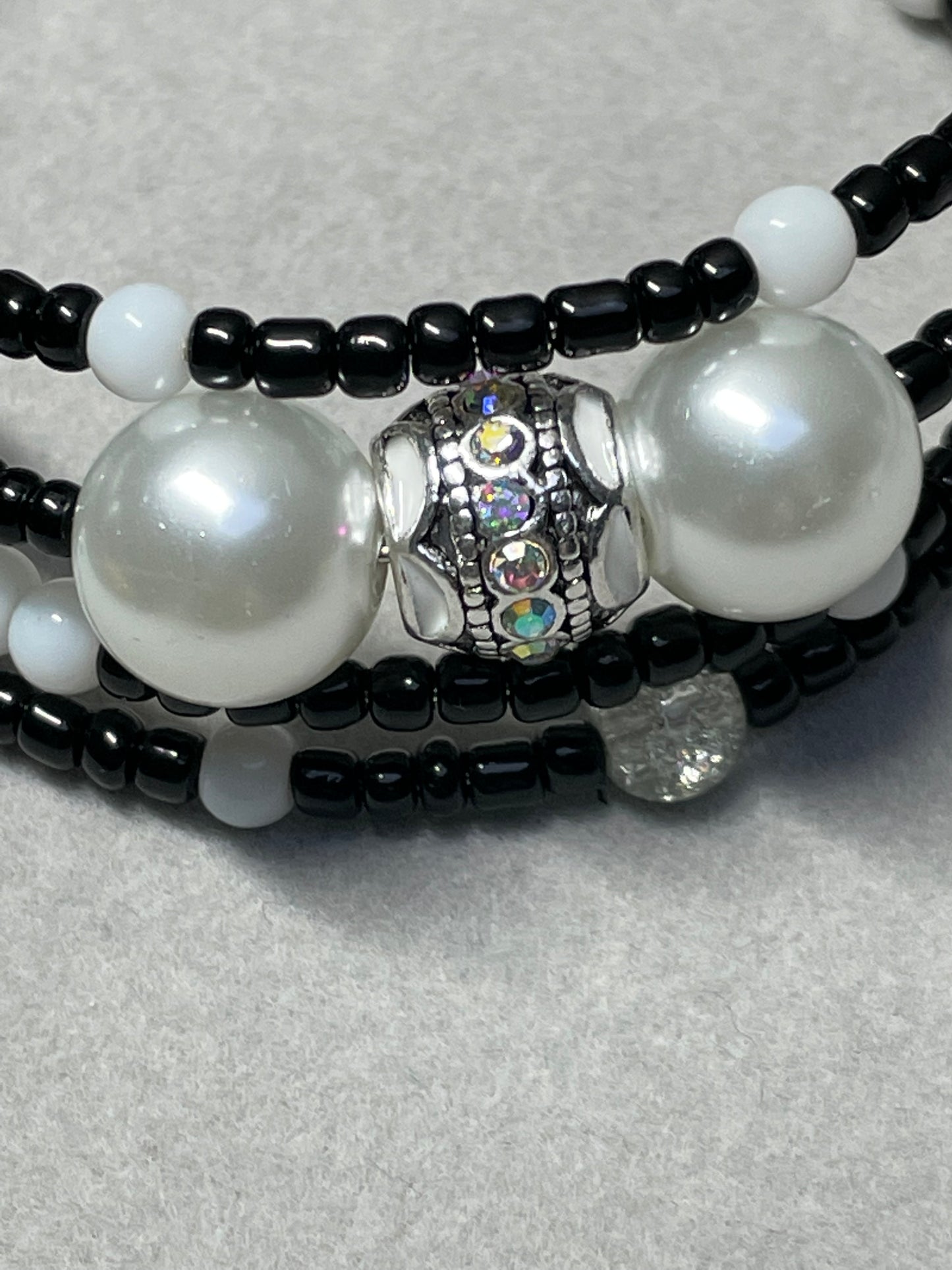 Monochrome Memory Wire Bracelet