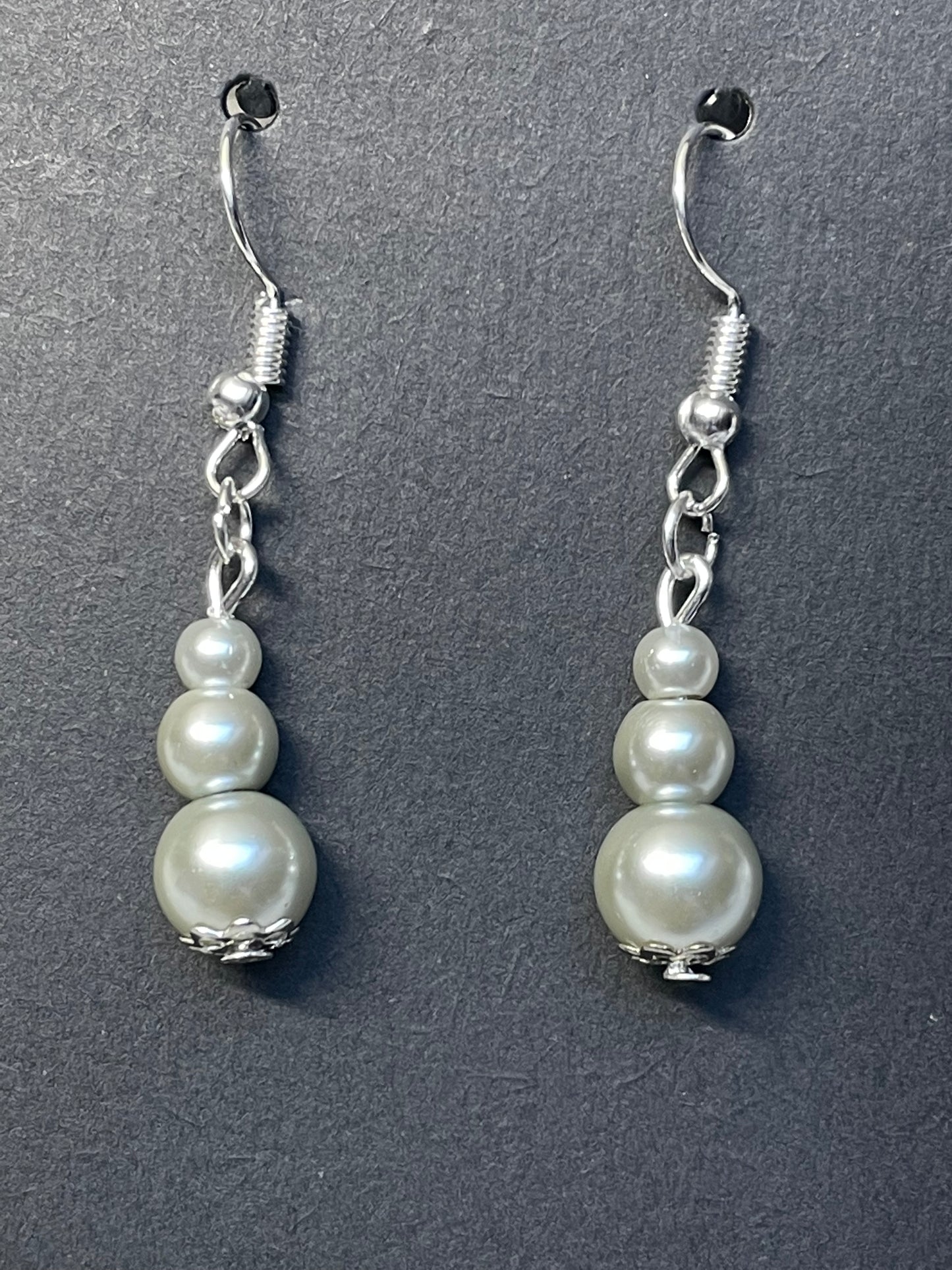 Imitation Pearl Silver Plated Earrings