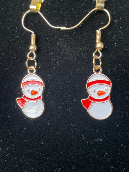 Christmas Snowman Earrings