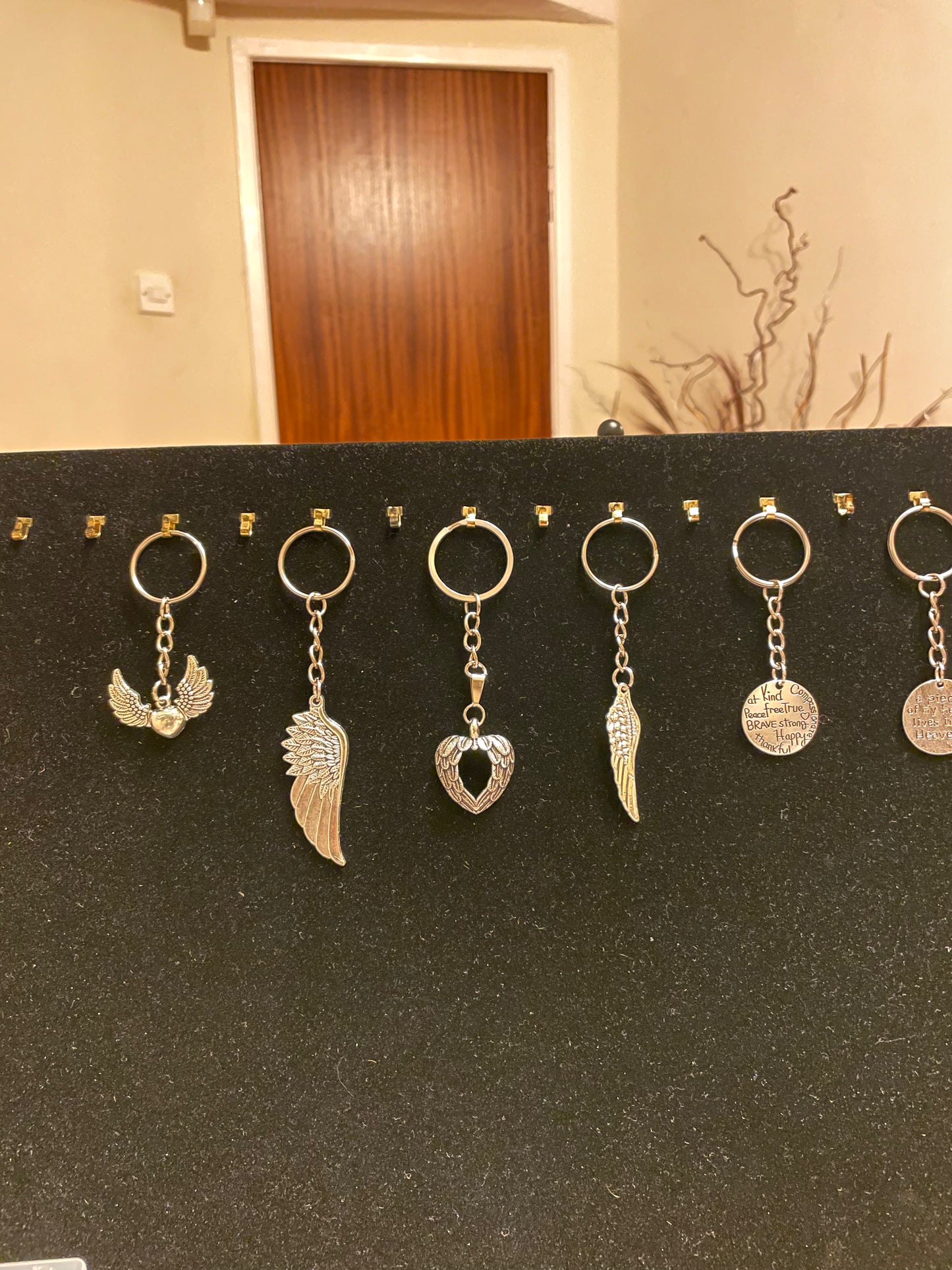 A Single Angel Wing Key Ring