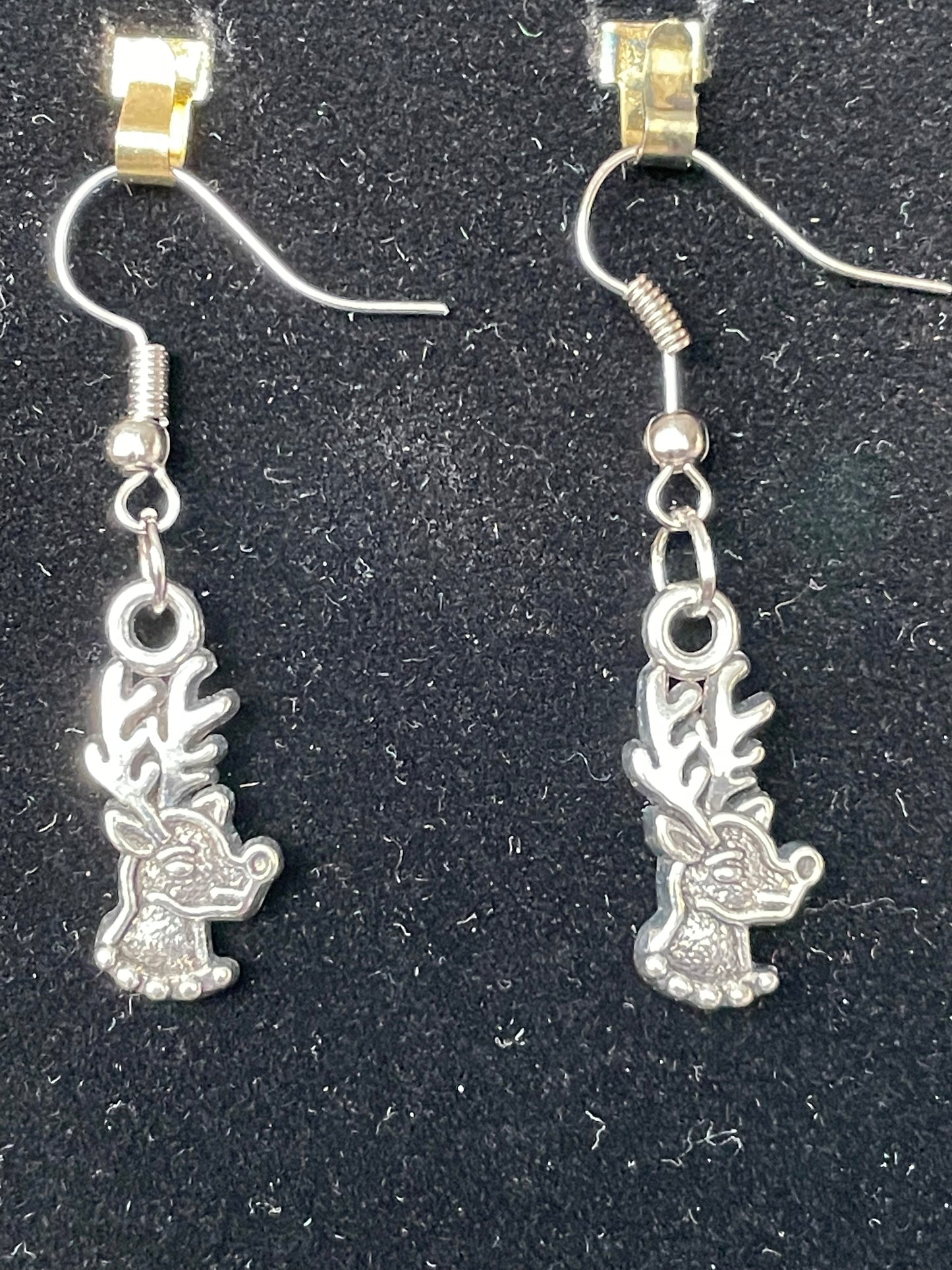 Christmas Antique Silver Coloured Earrings