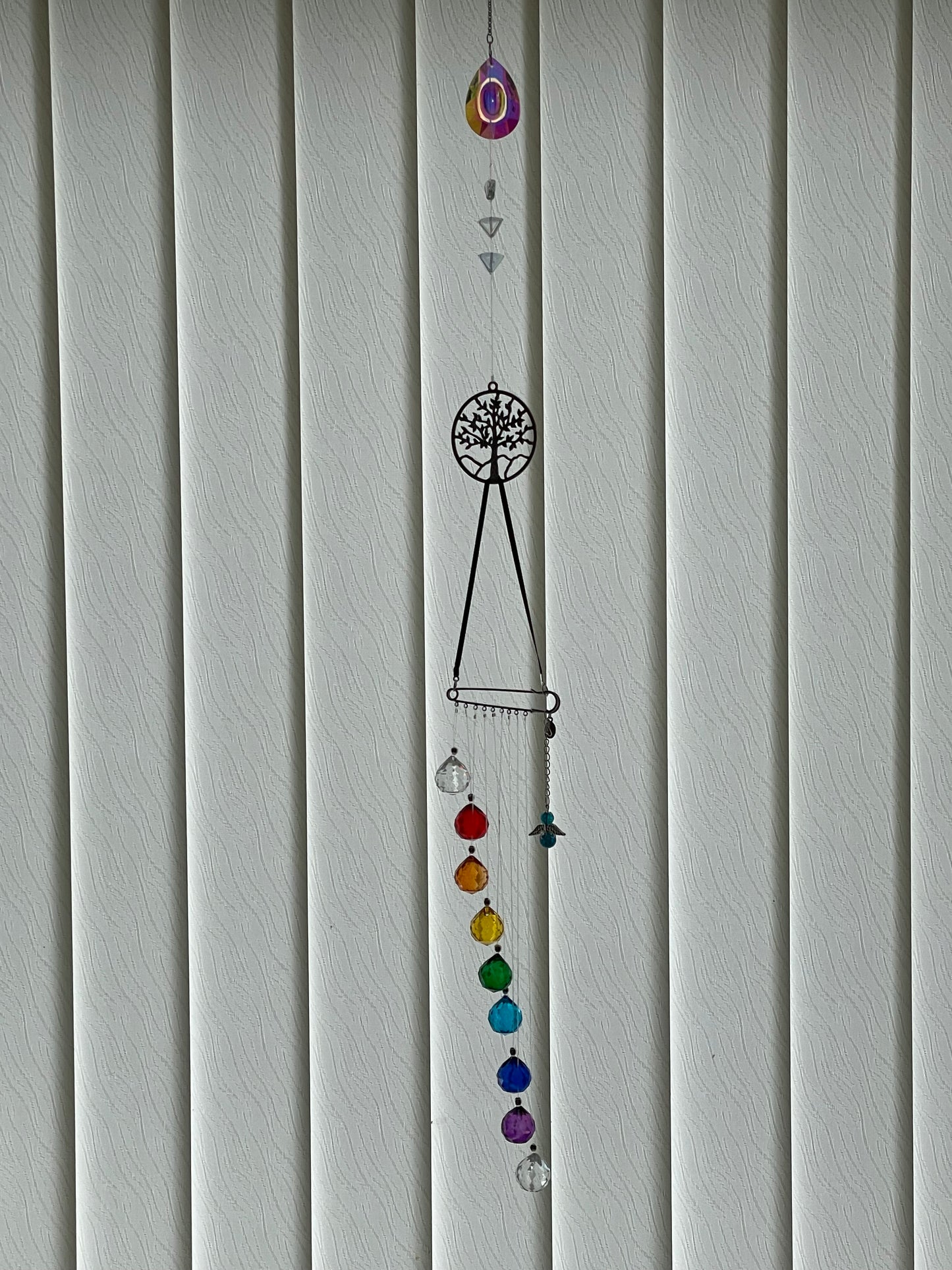 9 Crystal Rainbow Kilt Pin