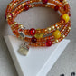 Orange Memory Wire Bangle
