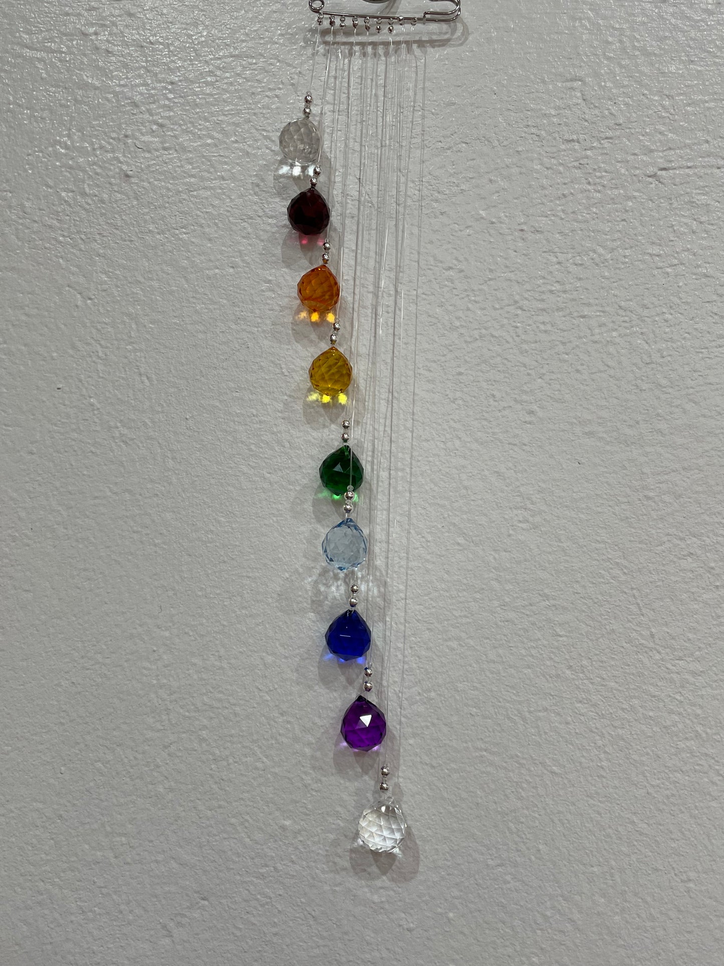 9 Crystal Rainbow Kilt Pin