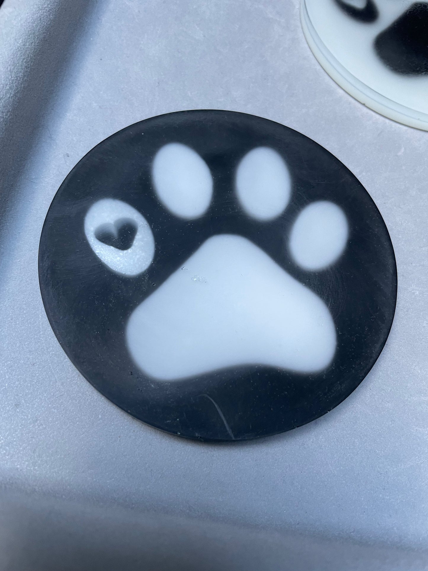 Individual Acrylic Paw Print Coasters