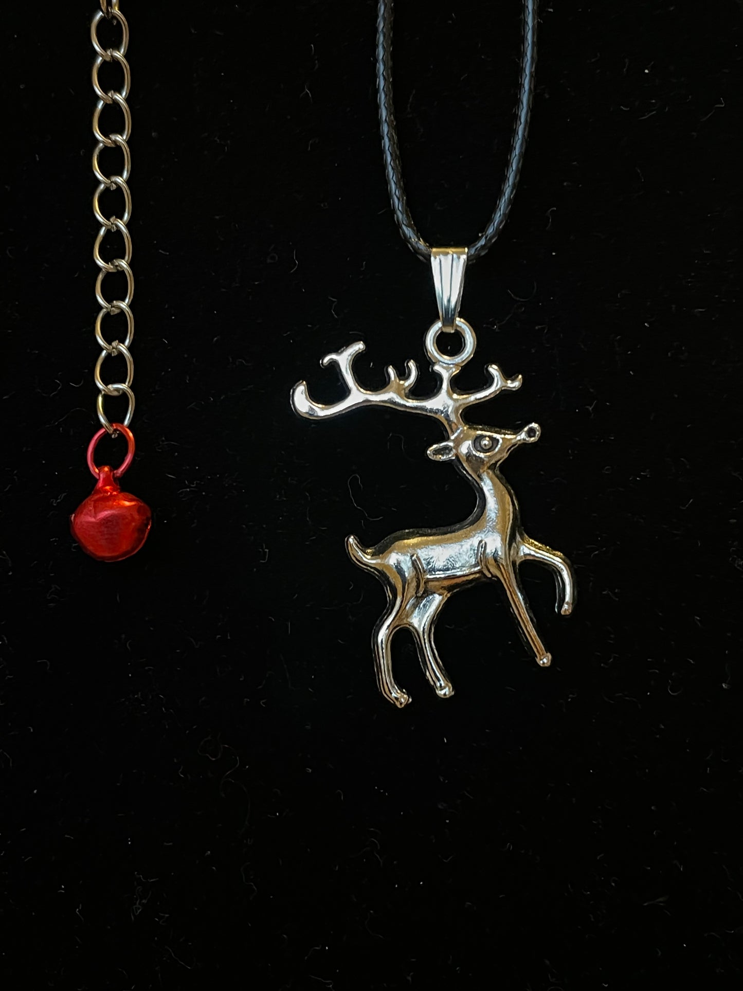 Prancing Reindeer Tibetan Silver Pendant on a Necklace