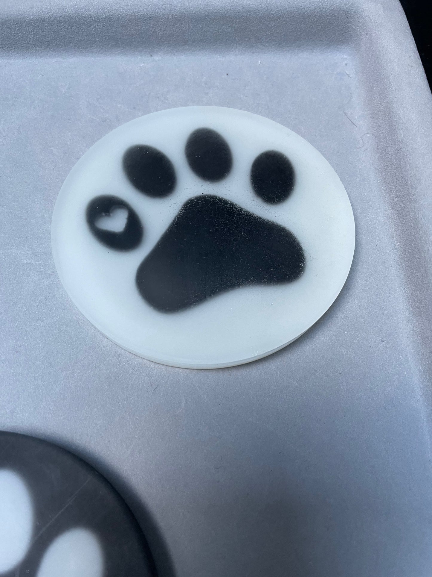 Individual Acrylic Paw Print Coasters