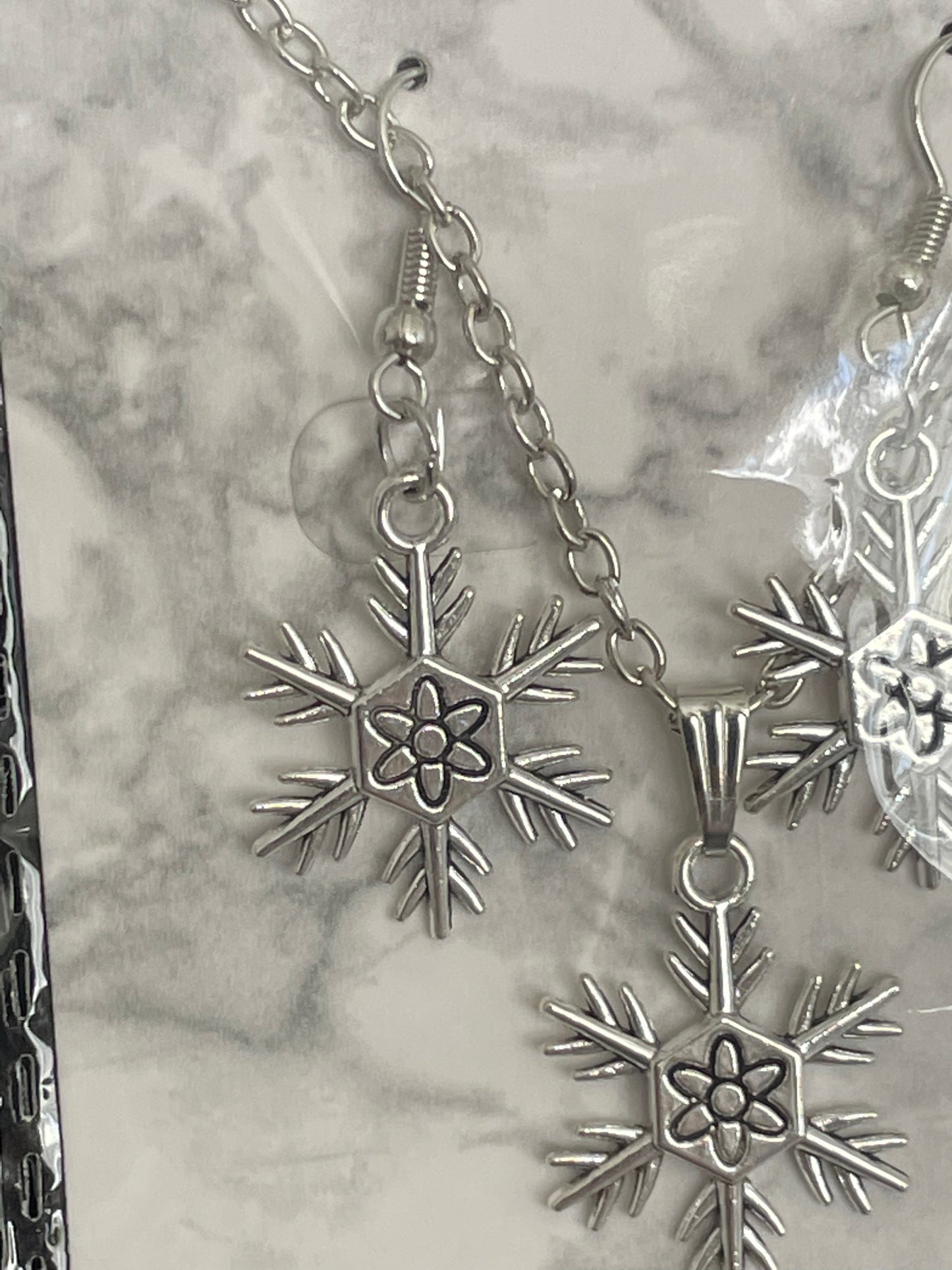 Snowflake Necklace and Earrings set