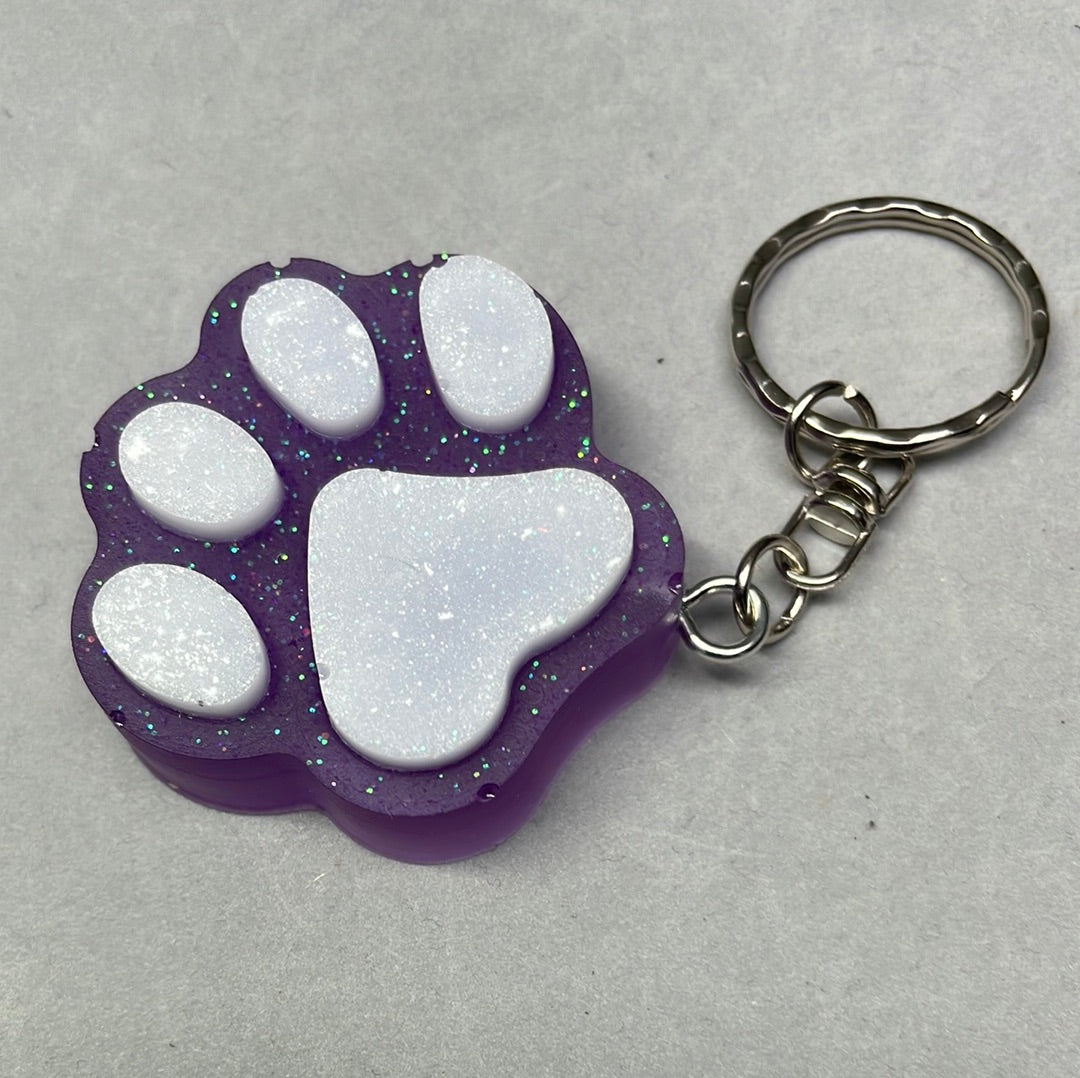 Acrylic Pet Paw & Bone Key Ring & Dashboard Ticket Holders