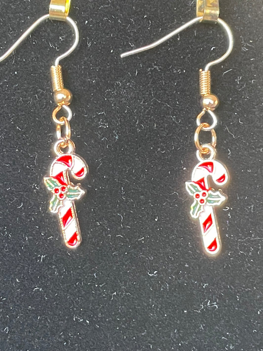 Christmas Candy Cane Earrings