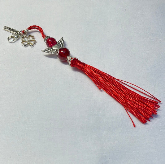 Red Angel Tassle Charm