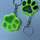 Acrylic Pet Paw & Bone Key Ring & Dashboard Ticket Holders