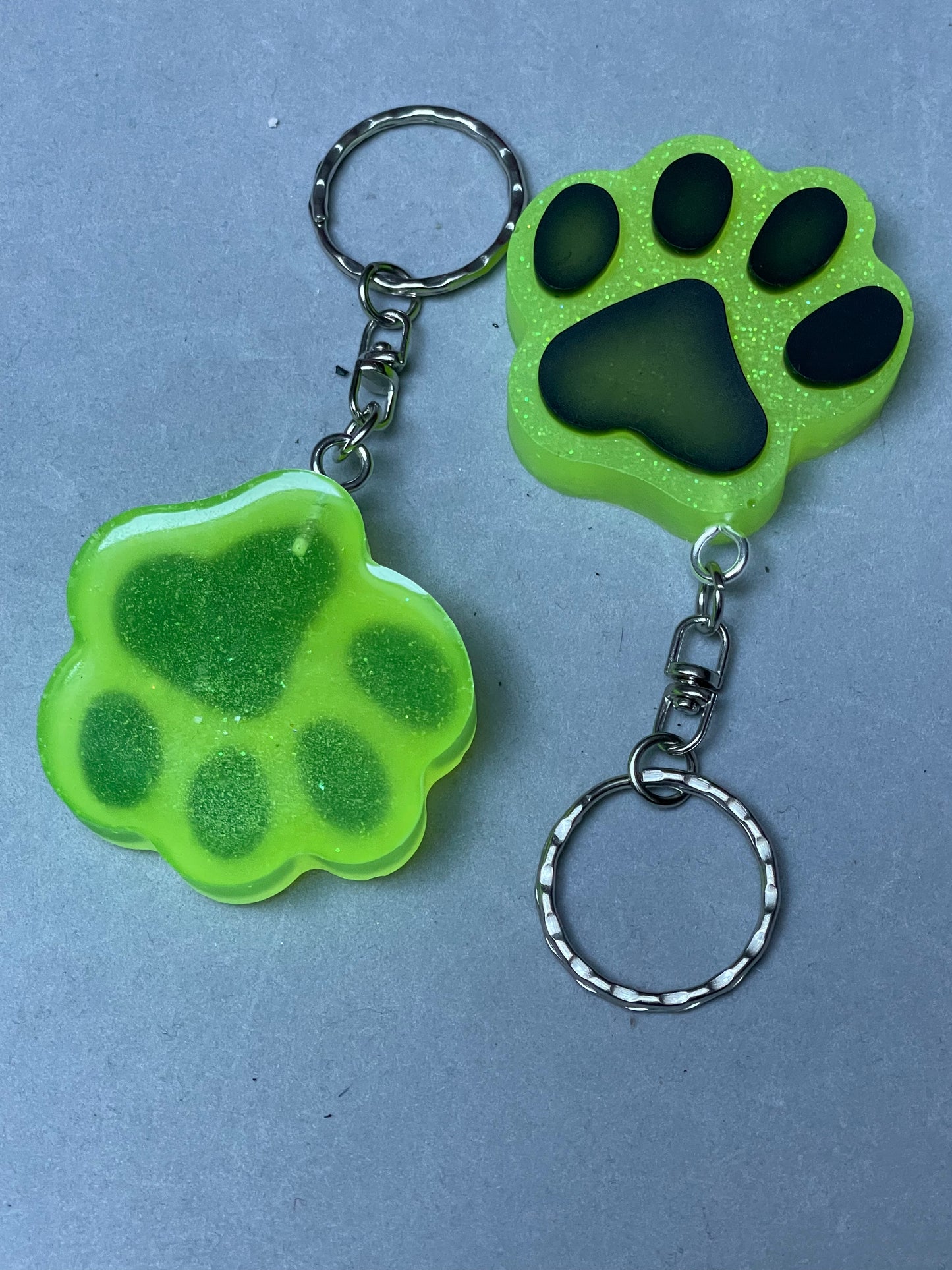 Acrylic Pet Paw & Bone Key Ring & Dashboard Ticket Holders