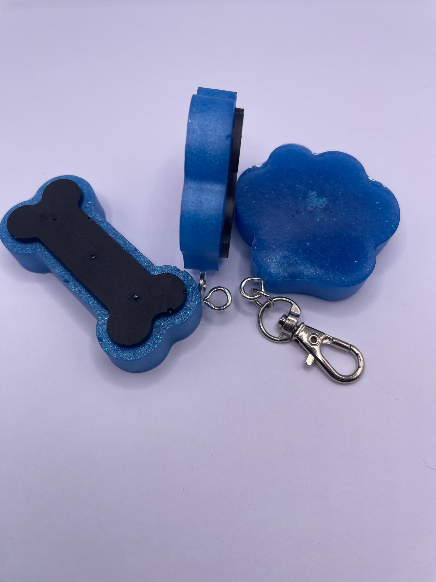 Acrylic Pet Paw & Bone Key Ring & Dashboard Ticket Holders