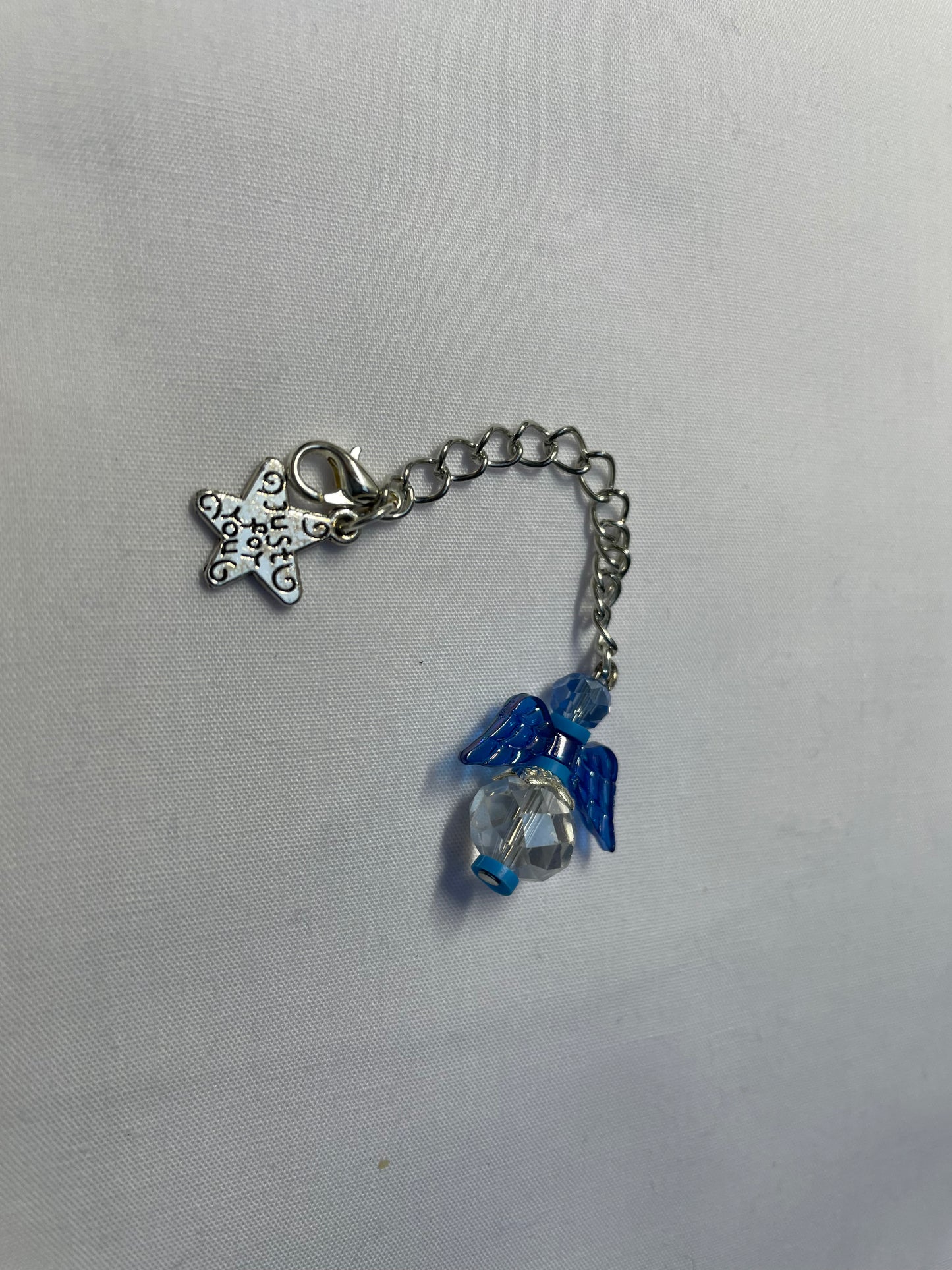 Blue Crystal Angel Charm