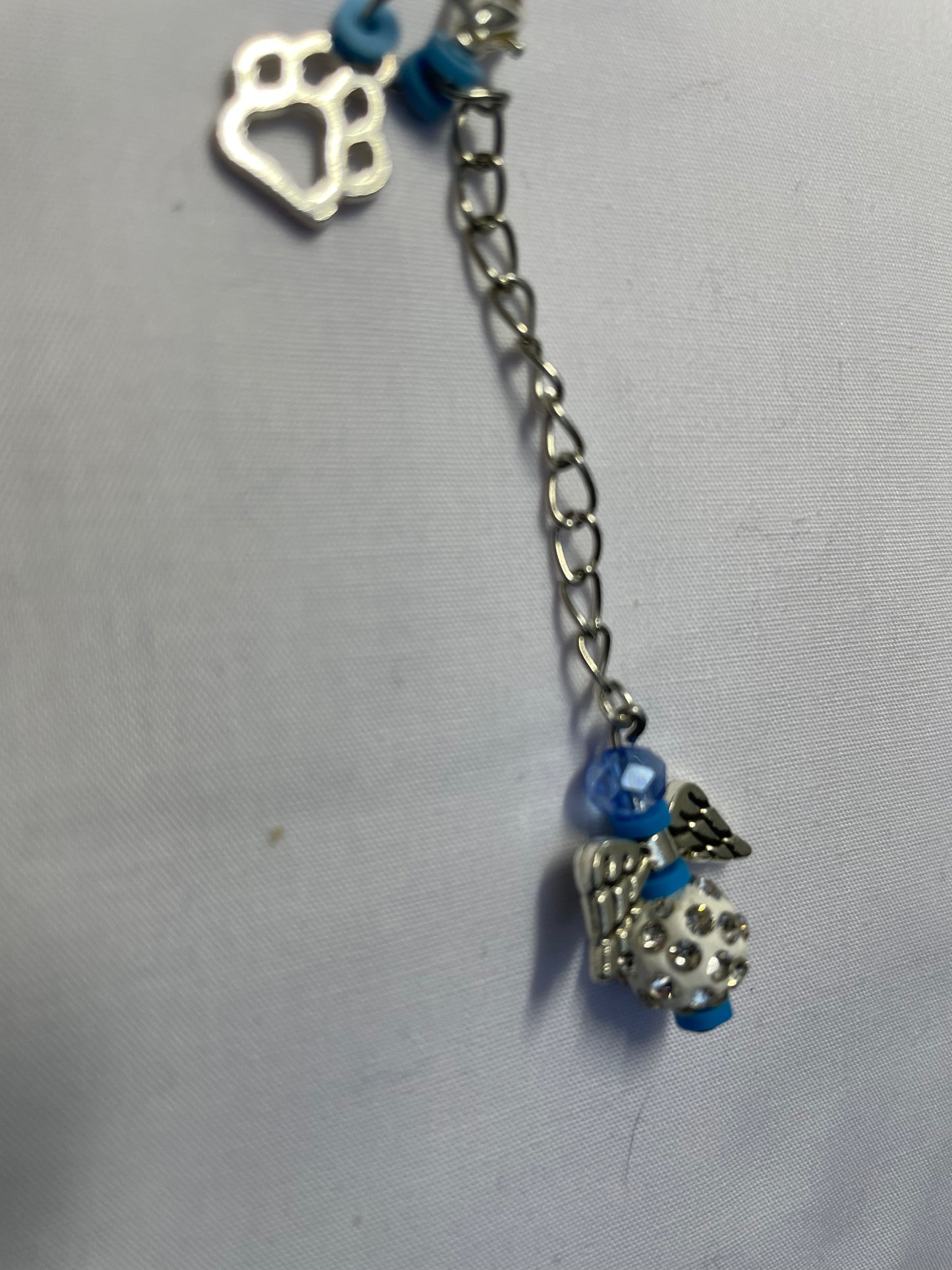 Blue & White Angel Charm